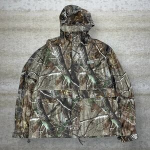 Vintage 90s Realtree AP Jacket Mens XL Hunting Camo Full Zip Mesh Lined Woodland